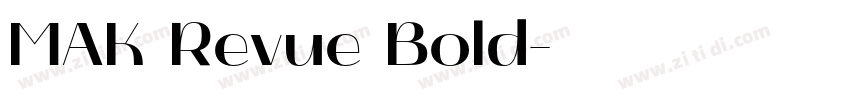 MAK Revue Bold字体转换